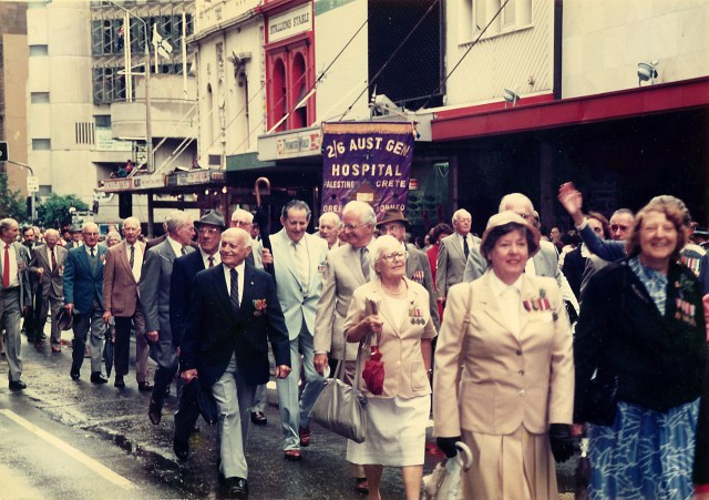 Bogdan and Frank marching - ANZAC DAY